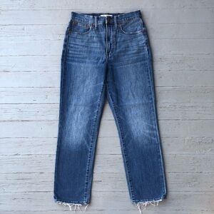 Madewell Perfect Vintage Crop Jean Size 27 Cassie Medium Wash L3912 Stretch